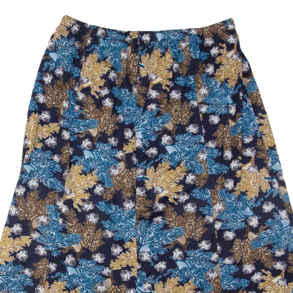 Leaf All Over Print Womens A-Line Skirt Blue Midi XL For Sale