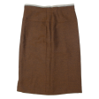 Womens Straight Skirt Brown Knee Length L Online now