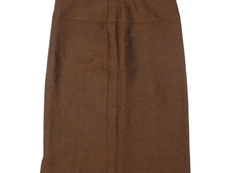 Womens Straight Skirt Brown Knee Length L Online now