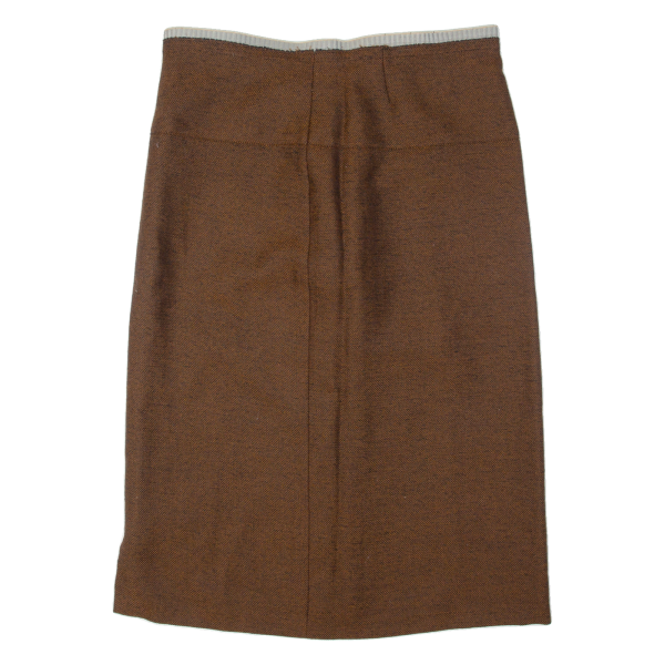 Womens Straight Skirt Brown Knee Length L Online now