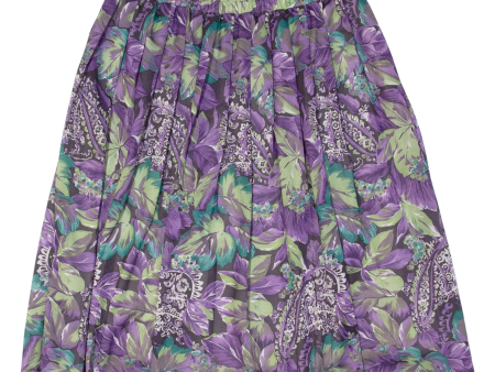 CHARLES VOGELE Womens A-Line Skirt Purple Knee Length Paisley M Online Hot Sale