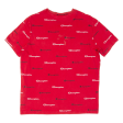 CHAMPION All Over Print Mens T-Shirt Red M on Sale