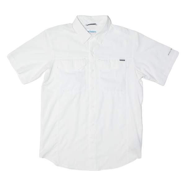 COLUMBIA Omni-shade Mens Plain Shirt White S For Sale