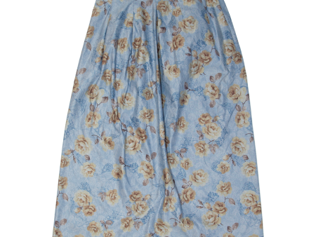 Womens A-Line Skirt Blue Midi Floral M Online Sale