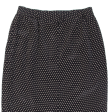 Womens Pencil Skirt Black Knee Length Silk Polka Dot L Online now