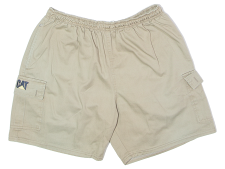 CATERPILLAR Mens Cargo Shorts Beige Relaxed 2XL W40 Supply