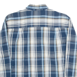 ATLAS Mens Shirt Blue Plaid Long Sleeve M Fashion