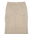 TOM TAILOR Cargo Womens Trousers Beige Relaxed Straight W32 L28 Supply