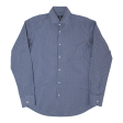 HUGO BOSS Gordon Mens Shirt Blue Gingham Long Sleeve L Online now