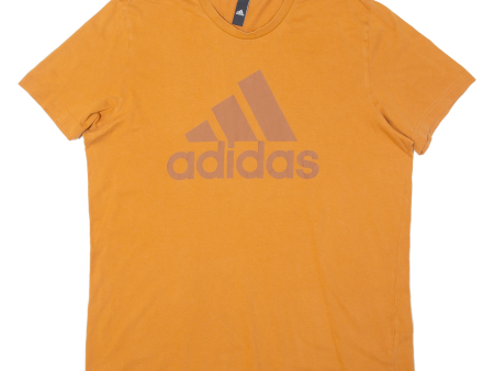 ADIDAS Mens T-Shirt Orange XL Online Hot Sale