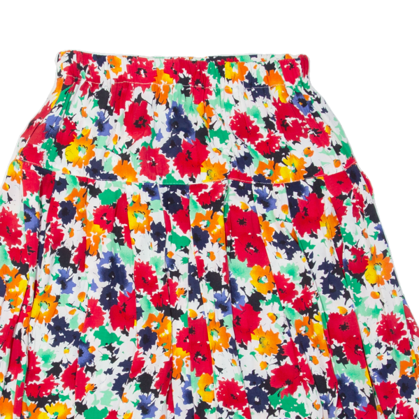 Womens A-Line Skirt Red Knee Length Floral M Supply