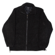 SWISS FREE Womens Fleece Jacket Black 90s L Hot on Sale