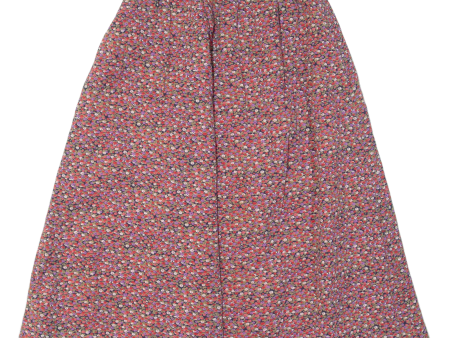 Womens A-Line Skirt Red Midi Floral S Online Sale