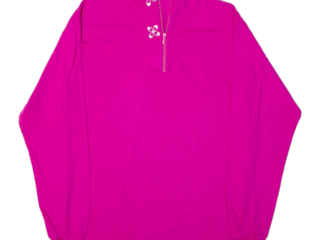 BENGER Womens Sweatshirt Pink 1 4 Zip M Discount