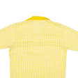 1 4 Zip Mens Polo Shirt Yellow 90s Check S Online Sale