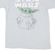 STAR WARS Baby Yoda Grogu Mens T-Shirt Grey S Sale