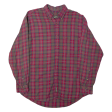 TIMBERLAND Mens Shirt Red 90s Plaid Long Sleeve M Supply