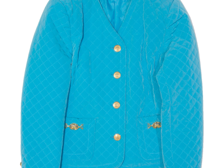 Shirley Womens Quilted Jacket Blue M For Sale