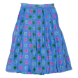 Womens Pleated Skirt Blue Midi Spotted M Discount