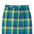 BIANCA Womens Straight Skirt Green Knee Length Wool 90s Plaid M Sale