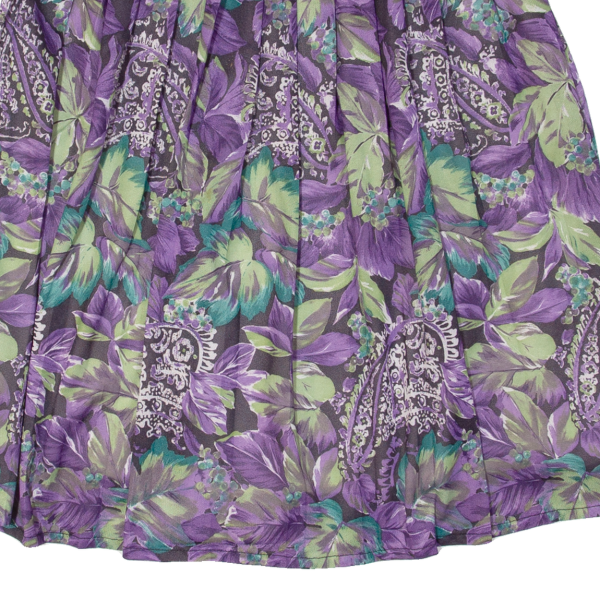 CHARLES VOGELE Womens A-Line Skirt Purple Knee Length Paisley M Online Hot Sale