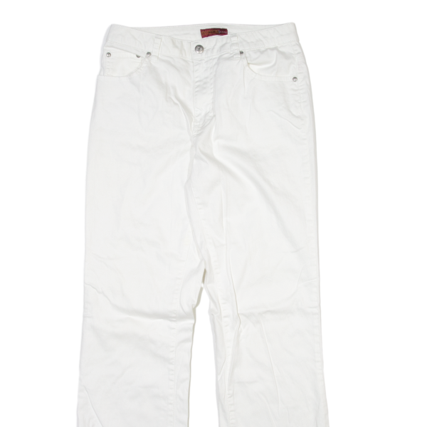 TEDDY S Womens Trousers White Regular Bootcut W28 L30 Cheap