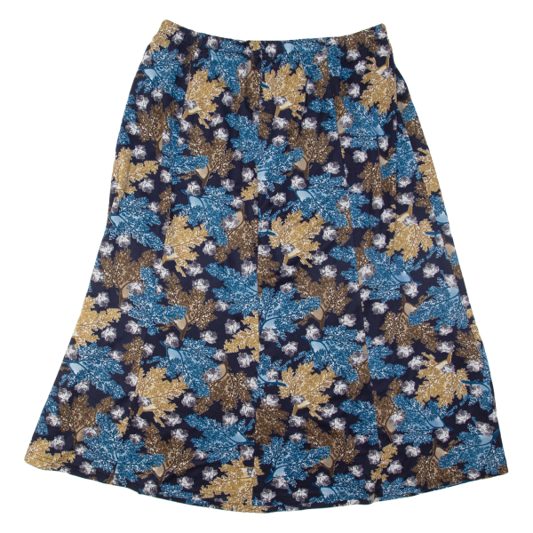 Leaf All Over Print Womens A-Line Skirt Blue Midi XL For Sale