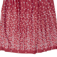 Womens A-Line Skirt Maroon Knee Length Floral L For Discount