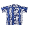 SANIT Mens Hawaiian Shirt Blue Floral M Discount