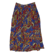 HESSELHOJ Womens A-Line Skirt Blue Midi Viscose Crazy Pattern UK 10 For Discount