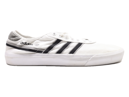 ADIDAS Low Top Trainers White Canvas Mens UK 11 Discount