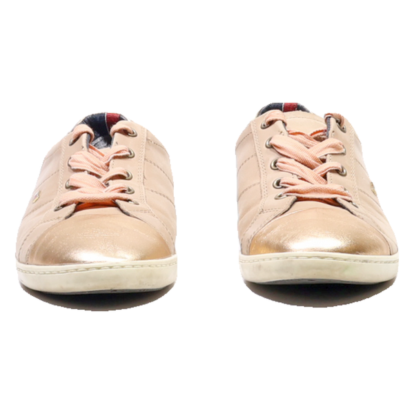 TOMMY HILFIGER Sneaker Trainers Beige Leather Womens UK 6 Supply