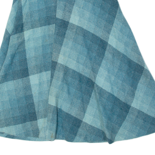 LOUIS LONDON Womens A-Line Skirt Blue Midi Check S Online Sale