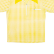 1 4 Zip Mens Polo Shirt Yellow 90s Check S Online Sale