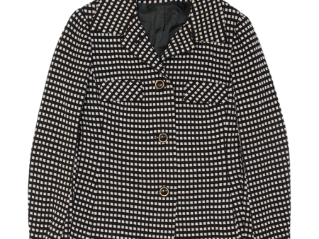 Womens Blazer Jacket Black Check M Cheap