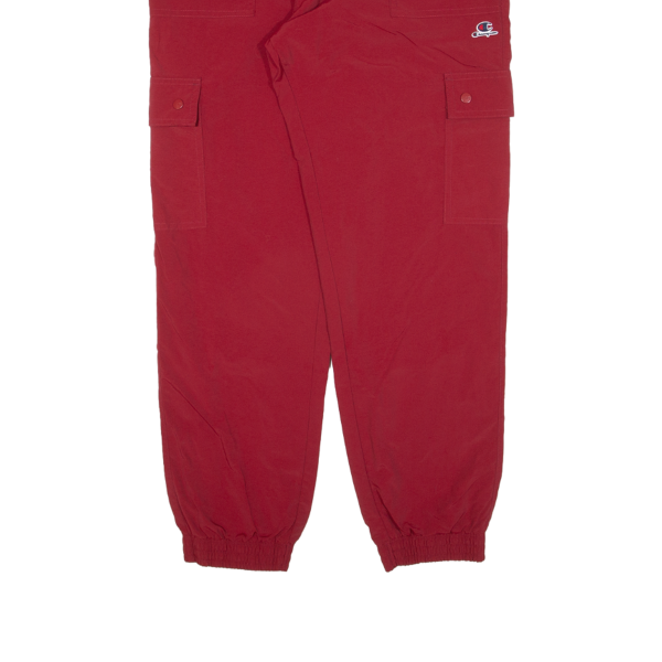 CHAMPION Cargo Womens Track Pants Red Tapered XL W32 L29 Hot on Sale