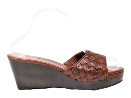 COLE HAAN Wedge Heels Brown Leather Womens UK 6.5 Online now