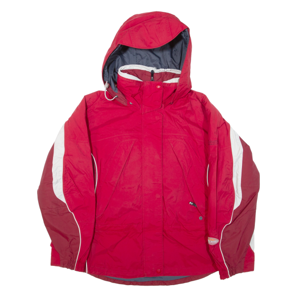 COLUMBIA Omni-Shield Womens Rain Jacket Red Nylon Hooded M Online Hot Sale