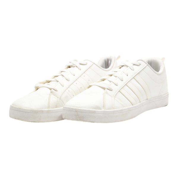 ADIDAS VS Pace Sneaker Trainers White Leather Womens UK 8.5 For Discount