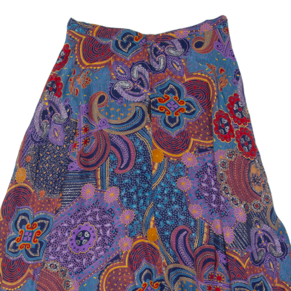 Asymmetrical Womens A-Line Skirt Blue Midi Floral M For Discount