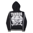 TERROR Mens Black Hoodie Full Zip S Cheap