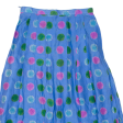 Womens Pleated Skirt Blue Midi Spotted M Discount