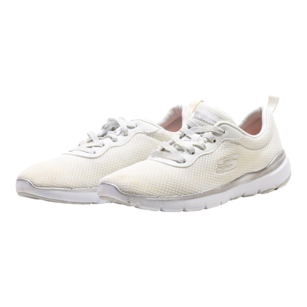 SKECHERS Sneaker Trainers White Synthetic Womens UK 4 Online Sale