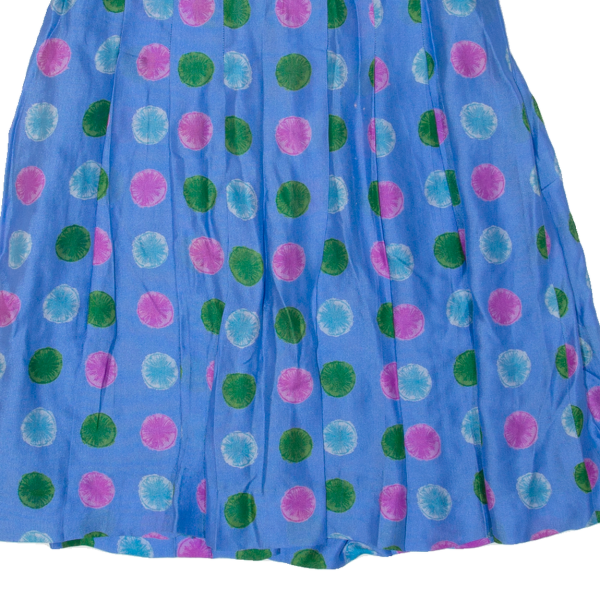 Womens Pleated Skirt Blue Midi Spotted M Discount