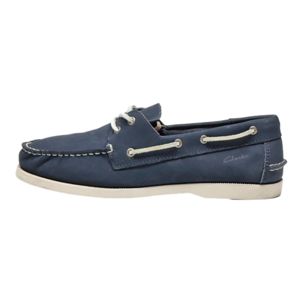 CLARKS Loafer Shoes Blue Leather Mens UK 8 Online