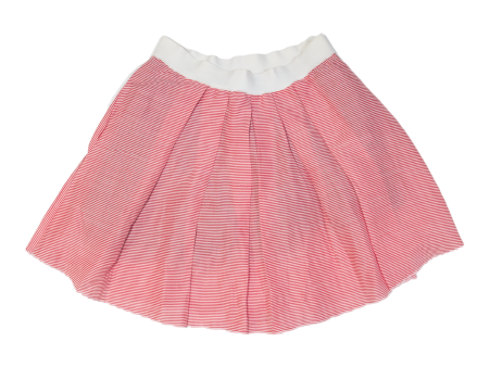 RISSKIO Womens Tutu Skirt Red Short Linen Striped L Online