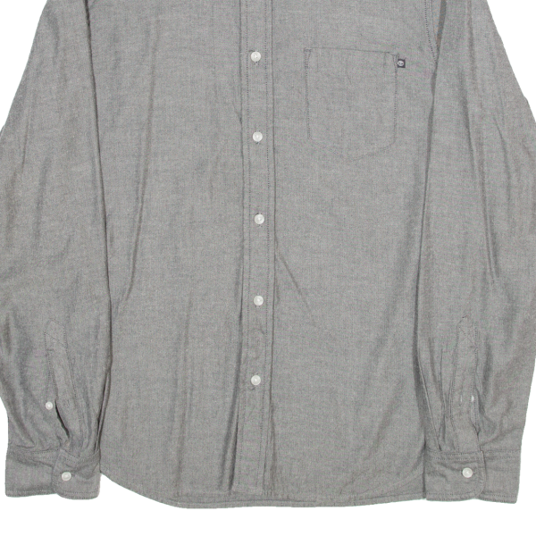 TIMBERLAND Slim Fit Mens Plain Shirt Grey Long Sleeve L Online Hot Sale