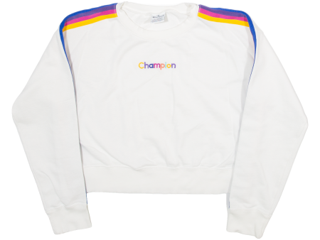 CHAMPION Womens Sweatshirt White XL on Sale