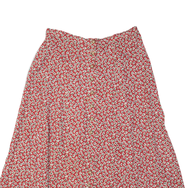 MODA Womens A-Line Skirt Red Midi Floral L Cheap