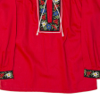 WENET Embroidered Womens Blouse Red Long Sleeve M on Sale